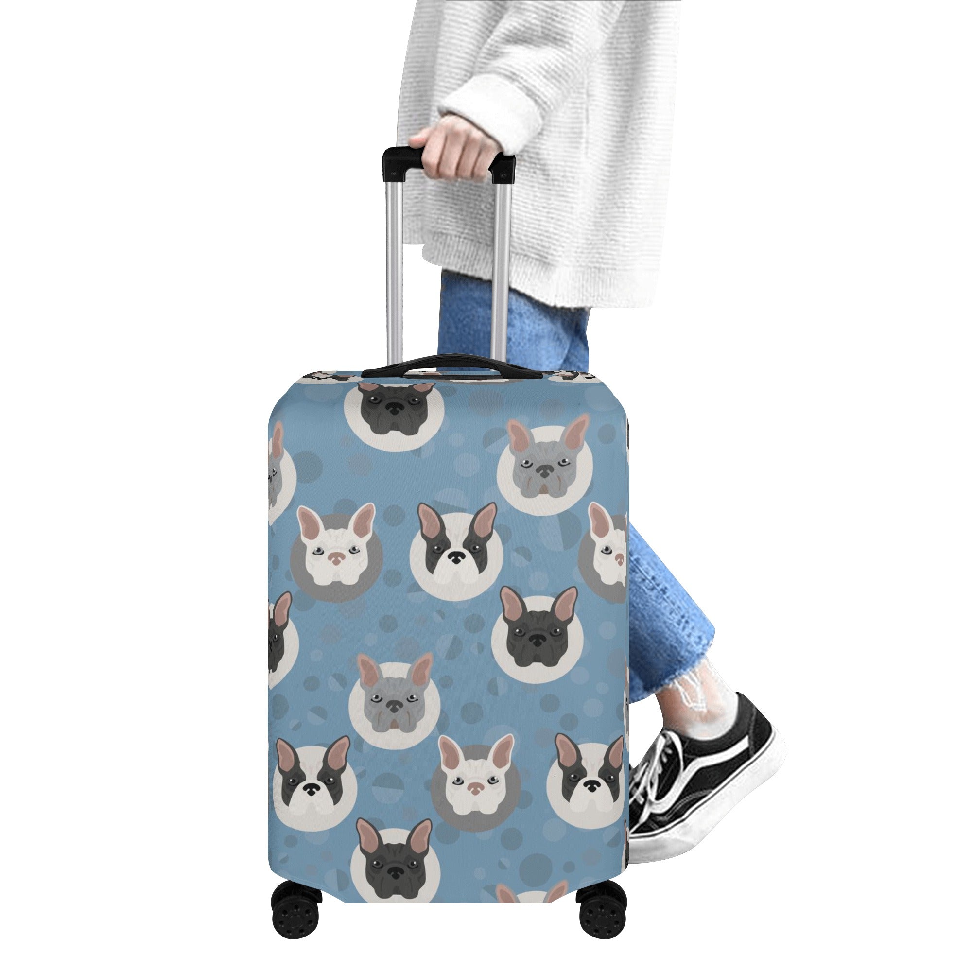 French Bulldog Gus Luggage Cover Cute Frenchie Essential