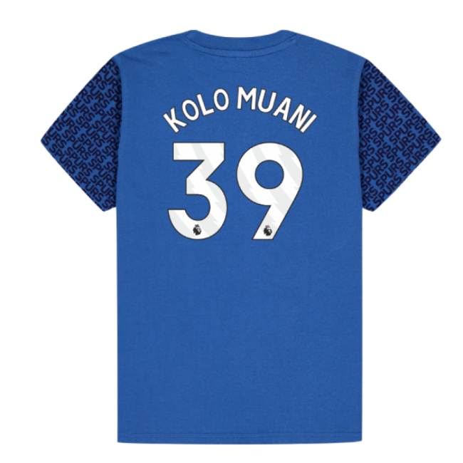 Spurs Tottenham Hotspur Graphic T Shirt Blue Kids Kolo Muani #39 Su...