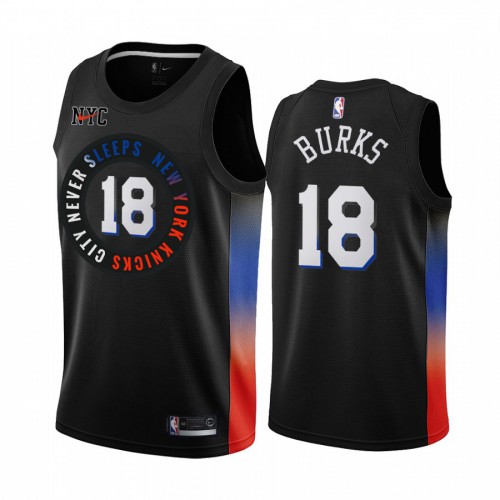 High-Quality Knicks #18 Alec Burks 2020 City NBA Swingman Jersey