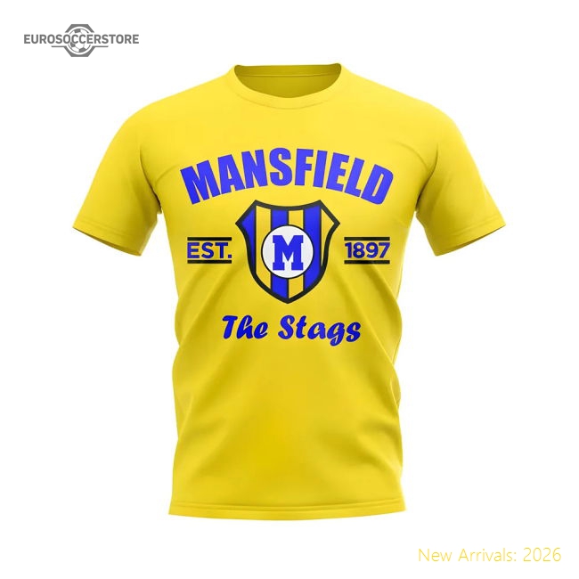 First-class Mansfield Established Football T-shirt (yellow)