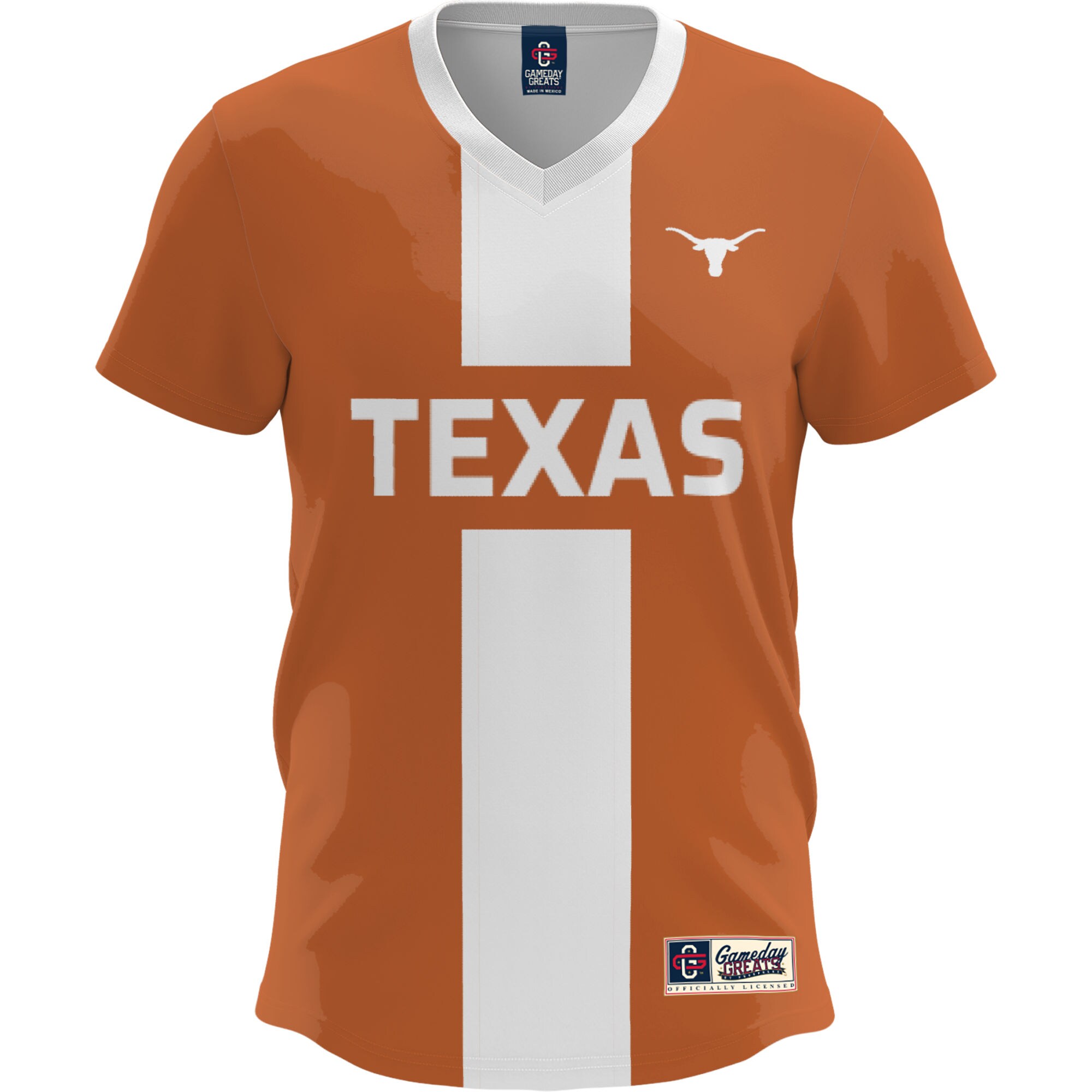[DDG] Texas Longhorns GameDay Greats Youth Lightweight Soccer Fashion Jersey - Burnt Orange