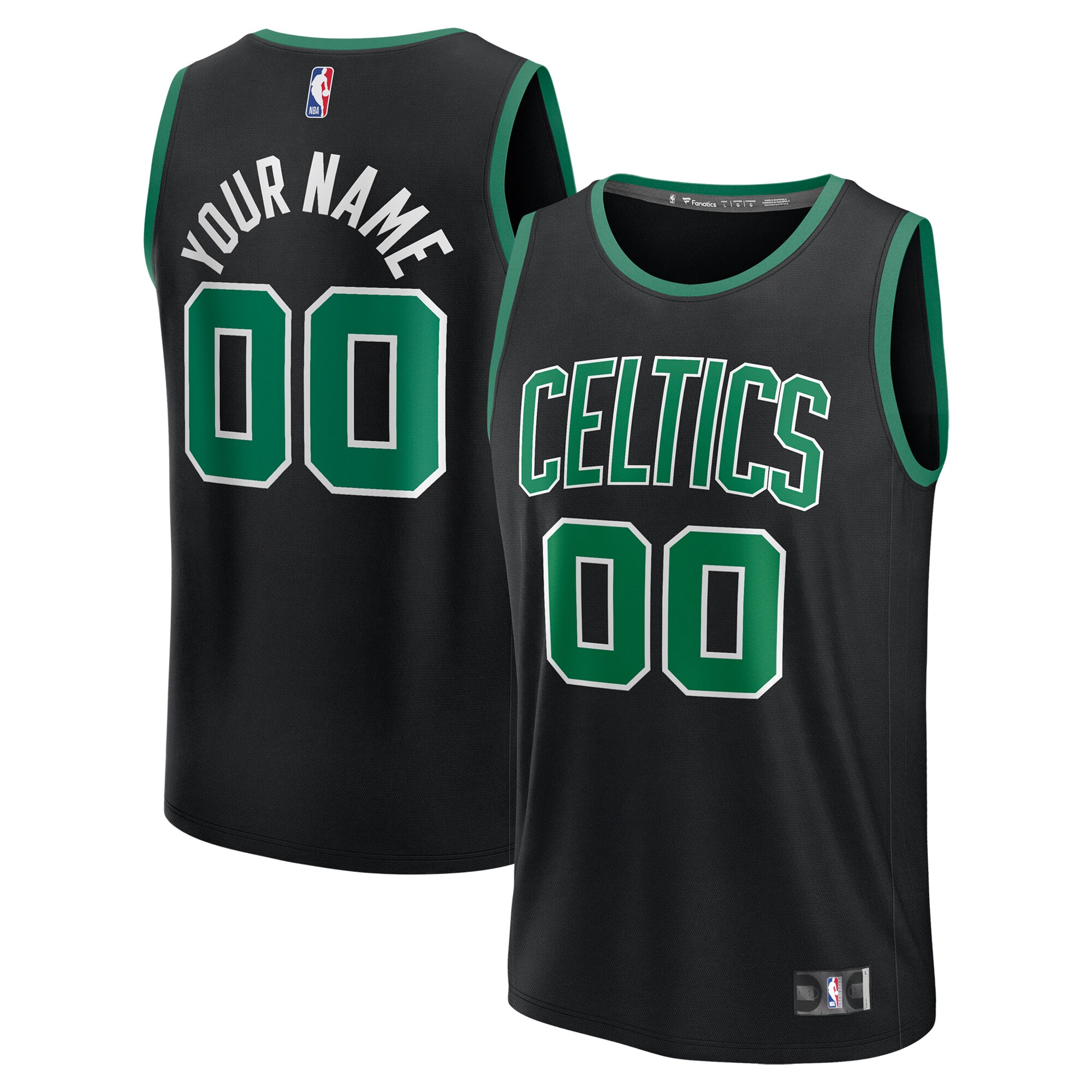 [LK] Boston Celtics Fast Break Custom Jersey - Statement Edition - Black