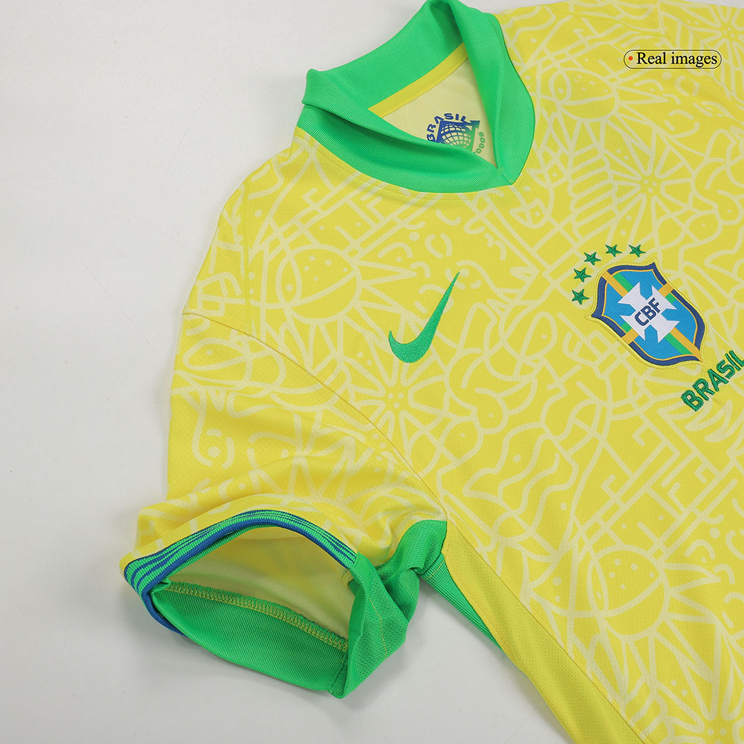 NEYMAR JR #10 Brazil Home  Soccer Jersey 2024 Authentic Kit