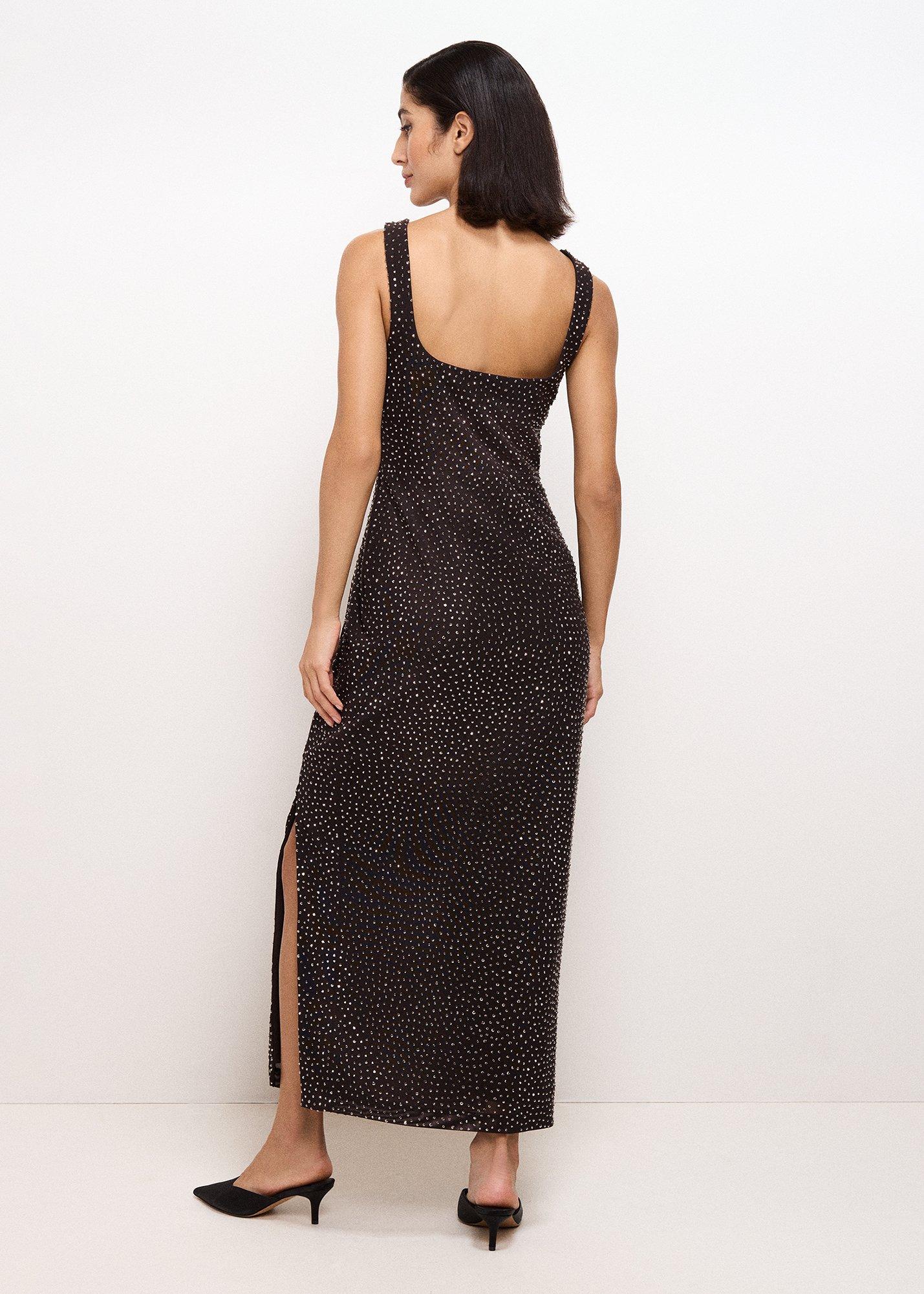 Suki Chocolate Hotfix Maxi Dress