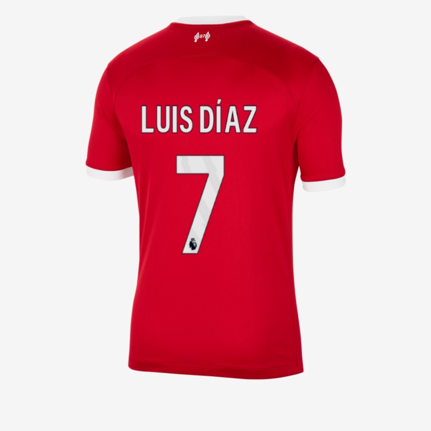LIVERPOOL LUIS DÍAZ 7 HOME FOOTBALL JERSEY SEASON 23-24