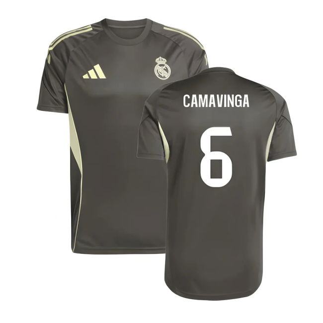 2025-2026 Real Madrid Training Jersey (Utility Grey) (Camavinga 6)