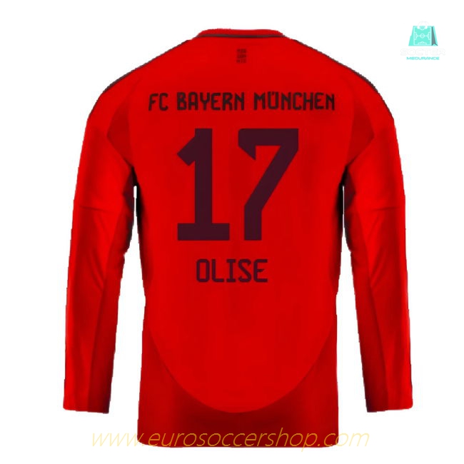 2024-2025 Bayern Munich Long Sleeve Home Shirt (Kids) (Olise 17)