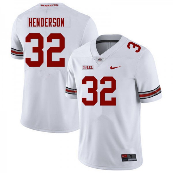 Nike Ohio State Buckeyes #32 TreVeyon Henderson Men Stitch Jersey - White