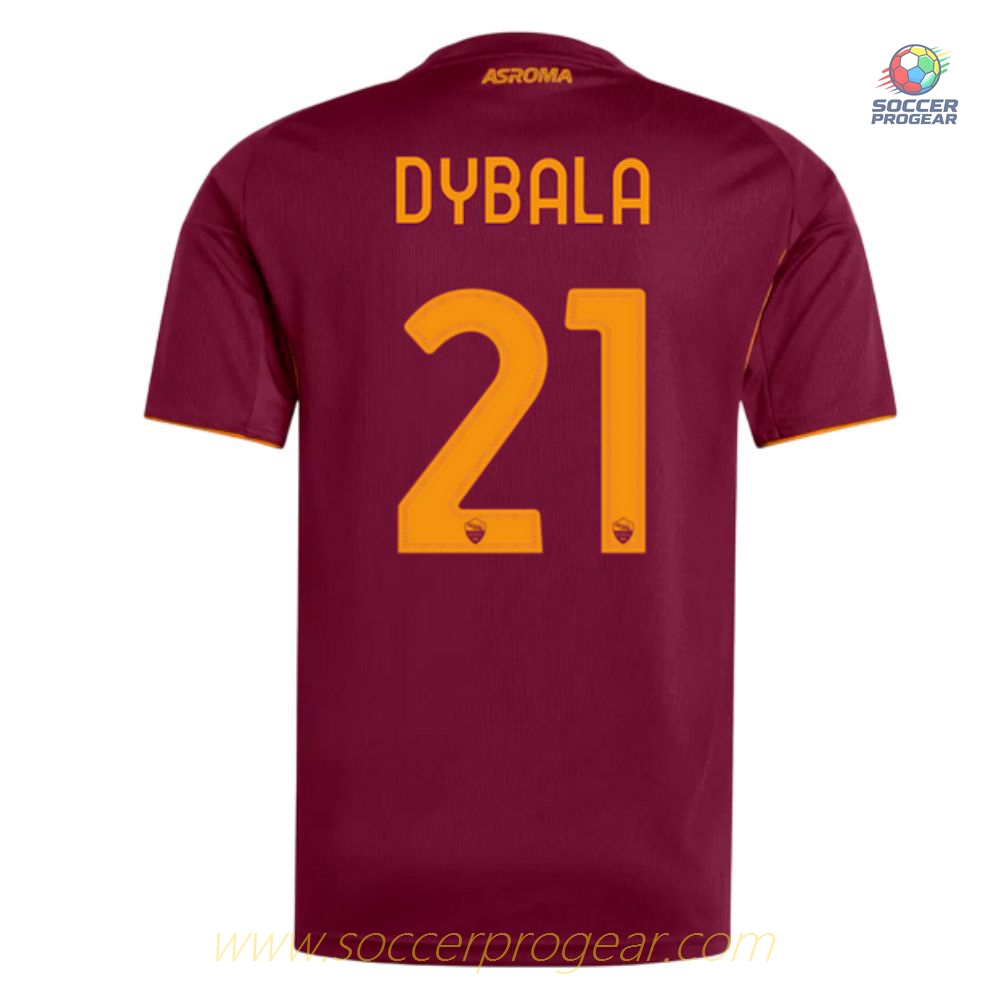 AS Roma Home Youth Soccer Uniform Team Shirt 2025/26 Collection Dybala