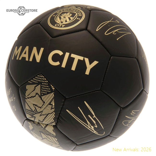 Authentic Manchester City Fc Sig Gold Phantom Football - Premium