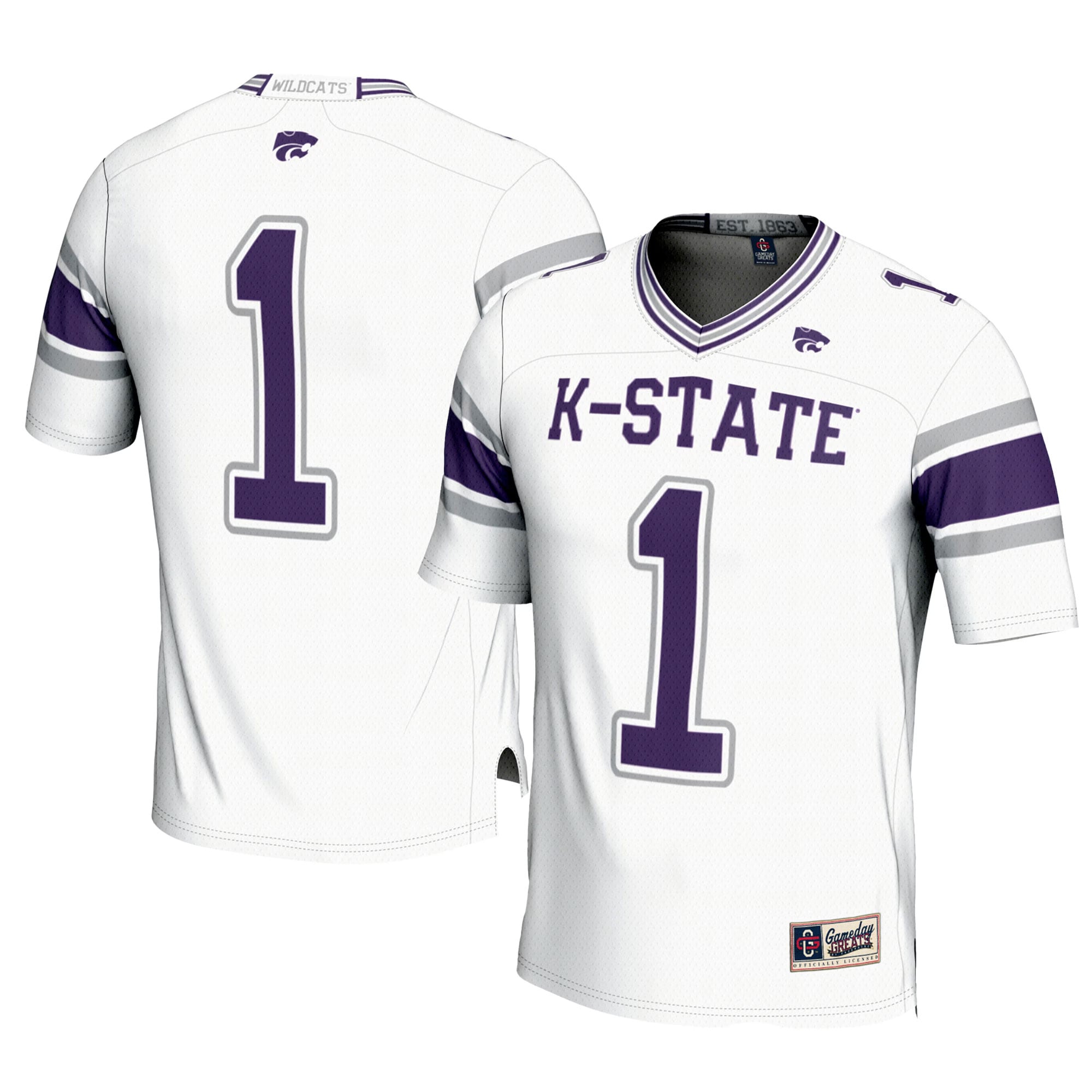 [DDG] Kansas State Wildcats GameDay Greats Youth Football Jersey - White