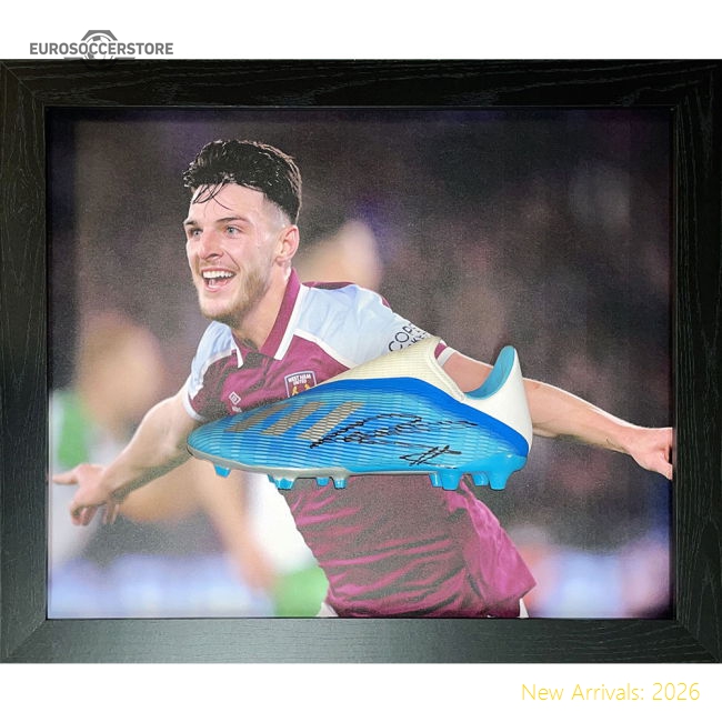 Exceptional West Ham United Fc Rice Signed Boot (framed)