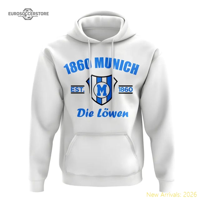 Premium-grade 1860 Munich Established Hoody (white) - Fan Design