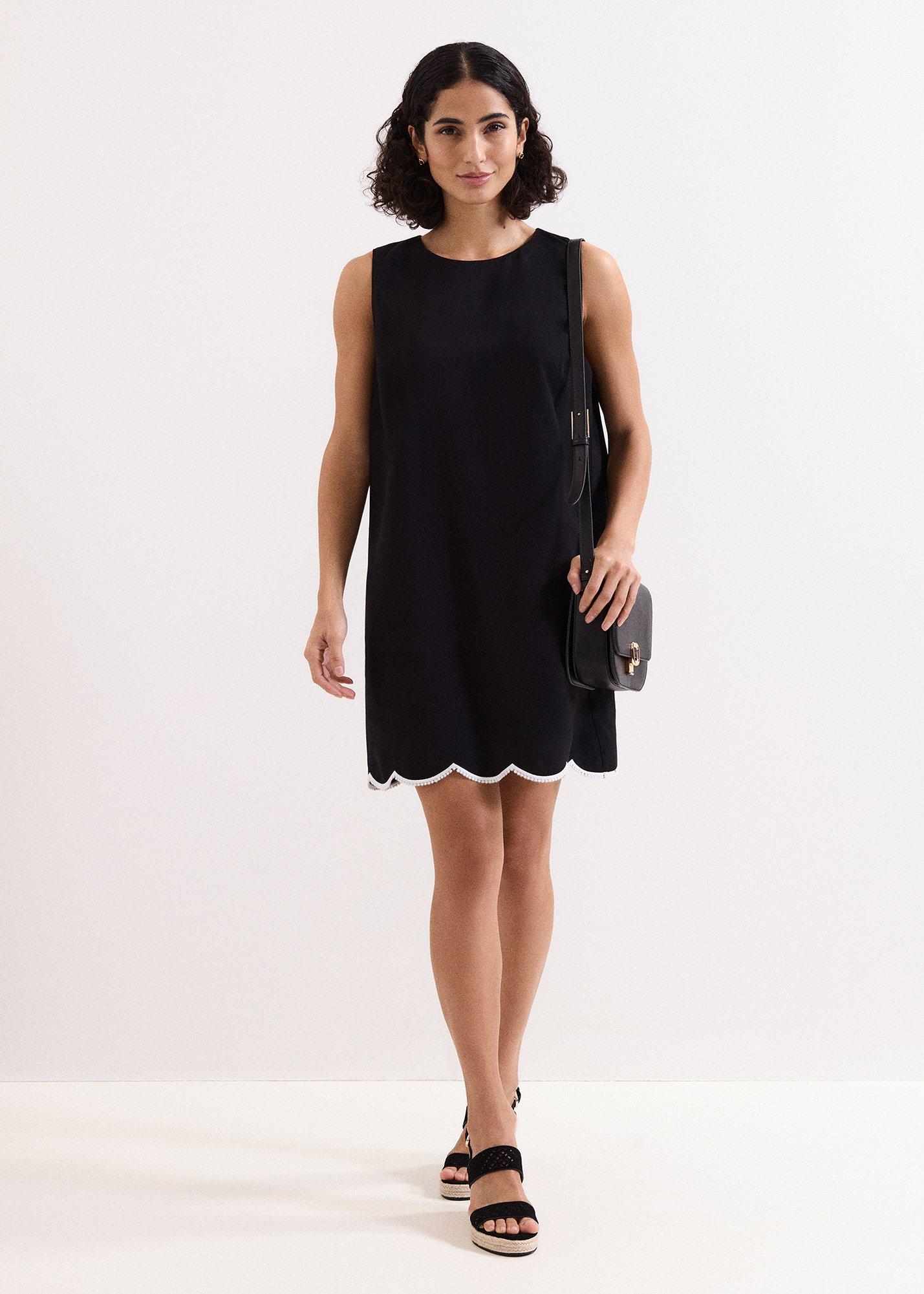 Marta Shift Black Mini Dress