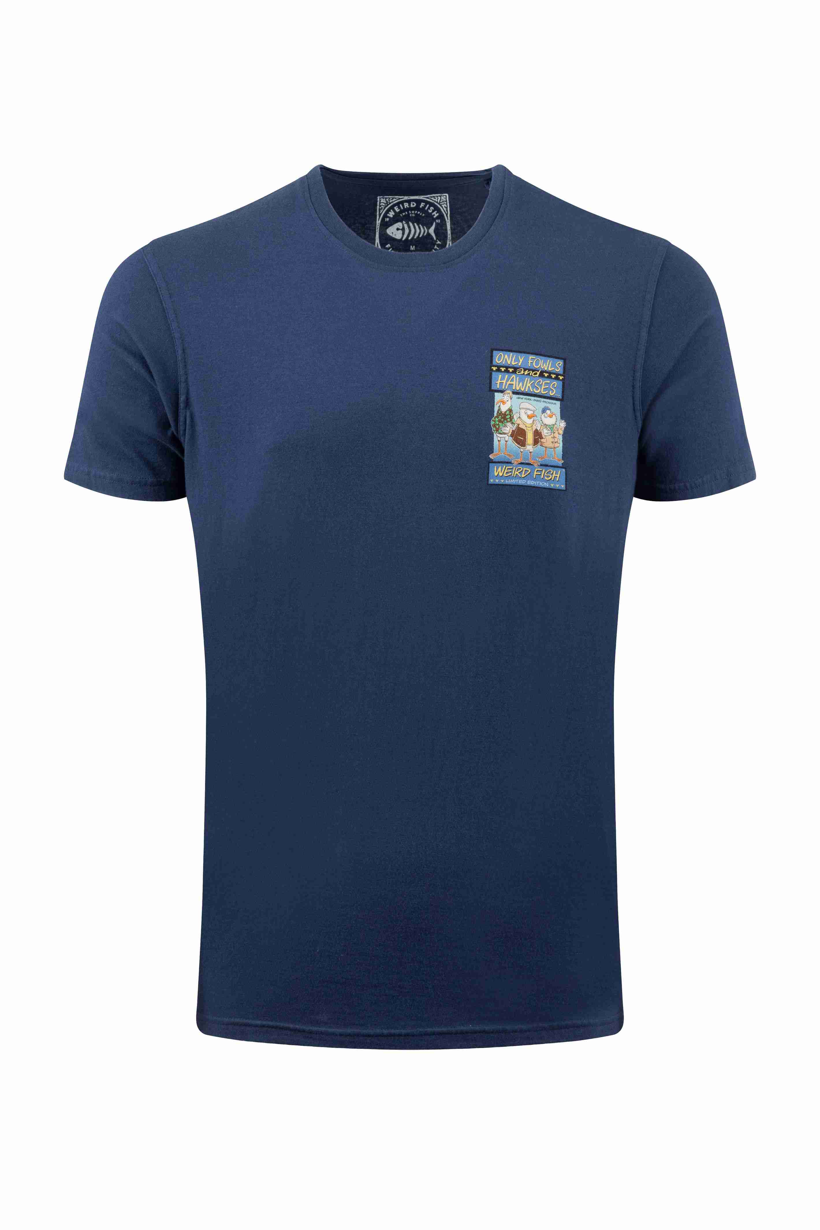 Only Fowls and Hawkses Back Print Artist T-Shirt Dark Blue