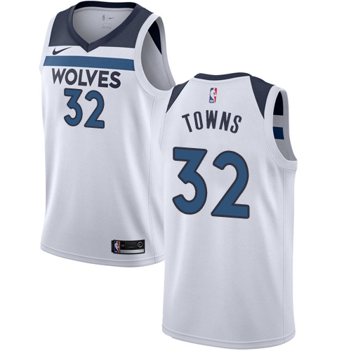 White Minnesota Timberwolves #32 Nike Classic Jersey Basketball Jersey
