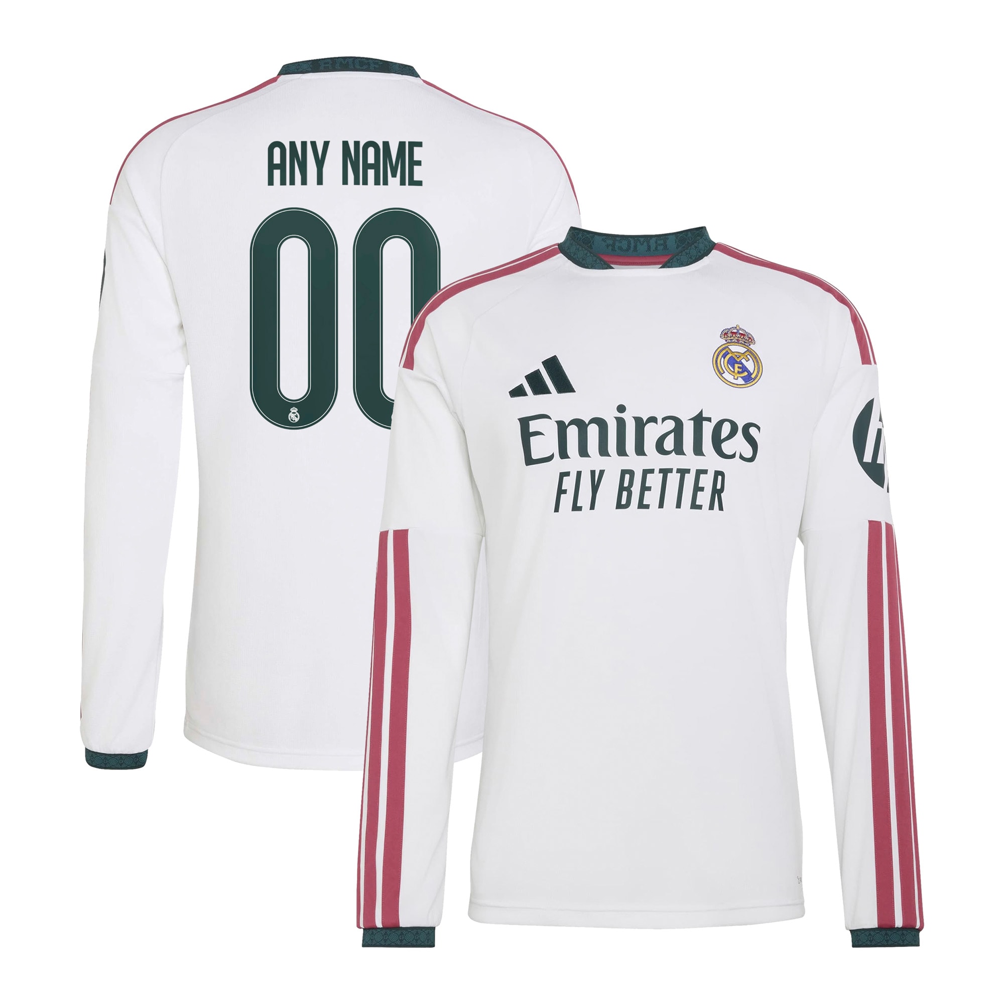 [JED] Real Madrid 2026/27 Home Replica Custom Long Sleeve Jersey - White