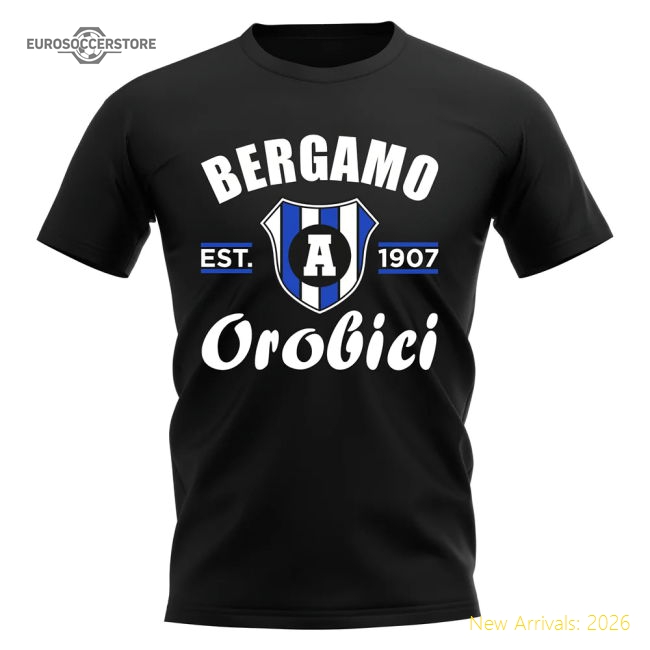Atalanta Established Football T-Shirt (Black) For Serie A Fans