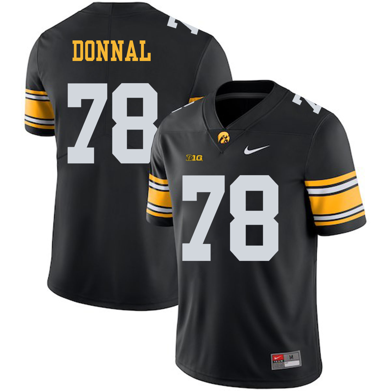Men's None Andrew Donnal #78 official licensed Black 2024 away jersey