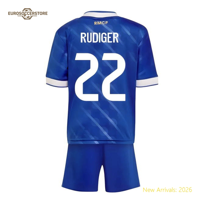 2025-2026 Real Madrid Third Youth Kit (Rudiger 22)