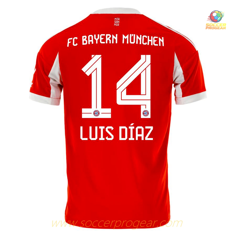 Team Soccer Team Shirt Bayern Munich Home 2025-2026 Season Luis Diaz