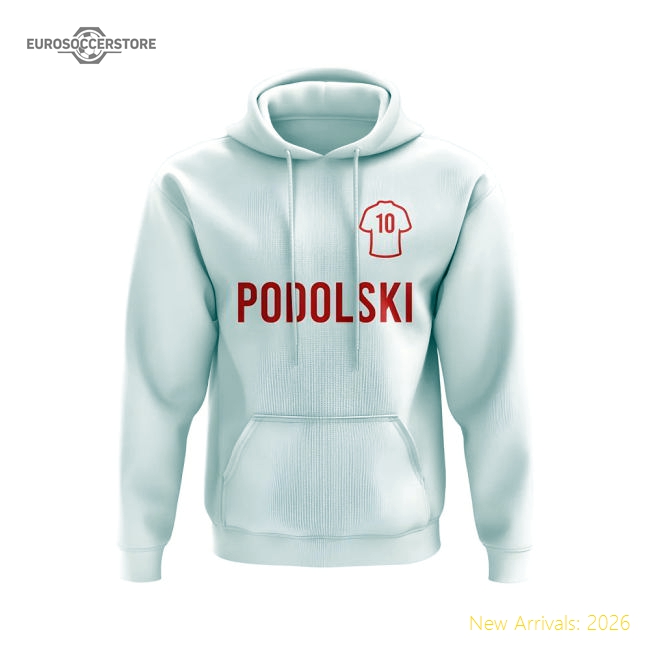 Club Teams,Fc Koln Lukas Podolski Number Hoody (White) Fan Favorite Shirt
