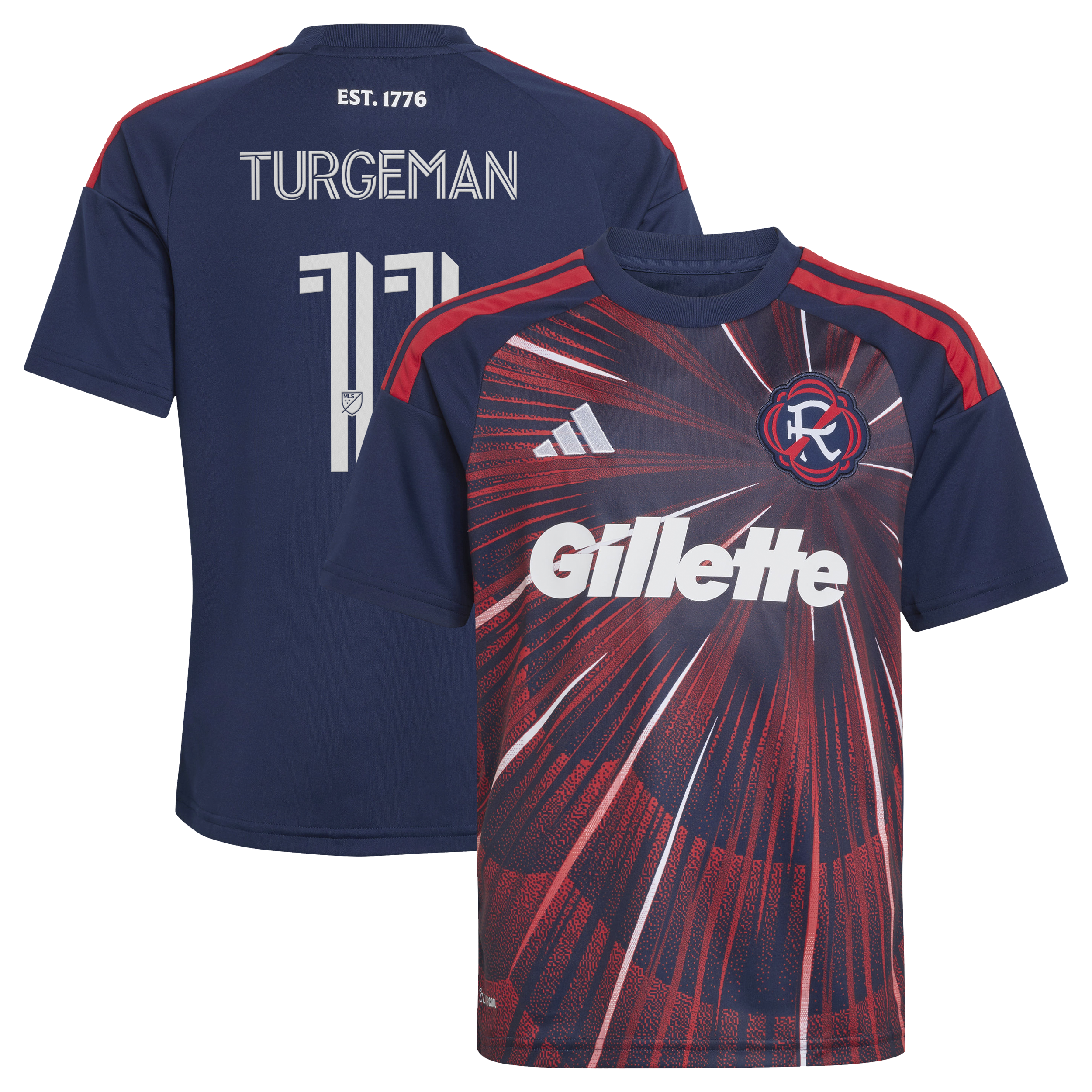 [SJH] Dor Turgeman New England Revolution Youth 2026 Independence Day Replica Jersey - Blue