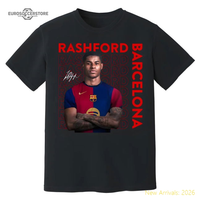 Superior Marcus Rashford Fcb New Signing T-shirt (black)