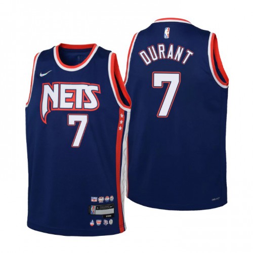 Brooklyn Brooklyn Nets #7 Kevin Durant Youth Nike Navy 2021/22 Swingman Jersey ¨C City Edition Youth