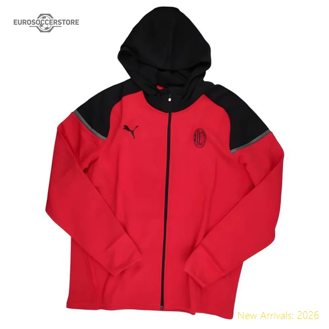 2023-2024 Ac Milan Training All Weather Training Jacket (red)