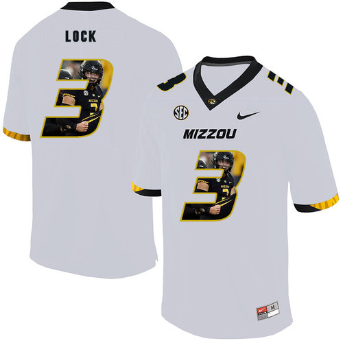 Men's None Drew Lock #3 replica White 2024 comfortable Jersey