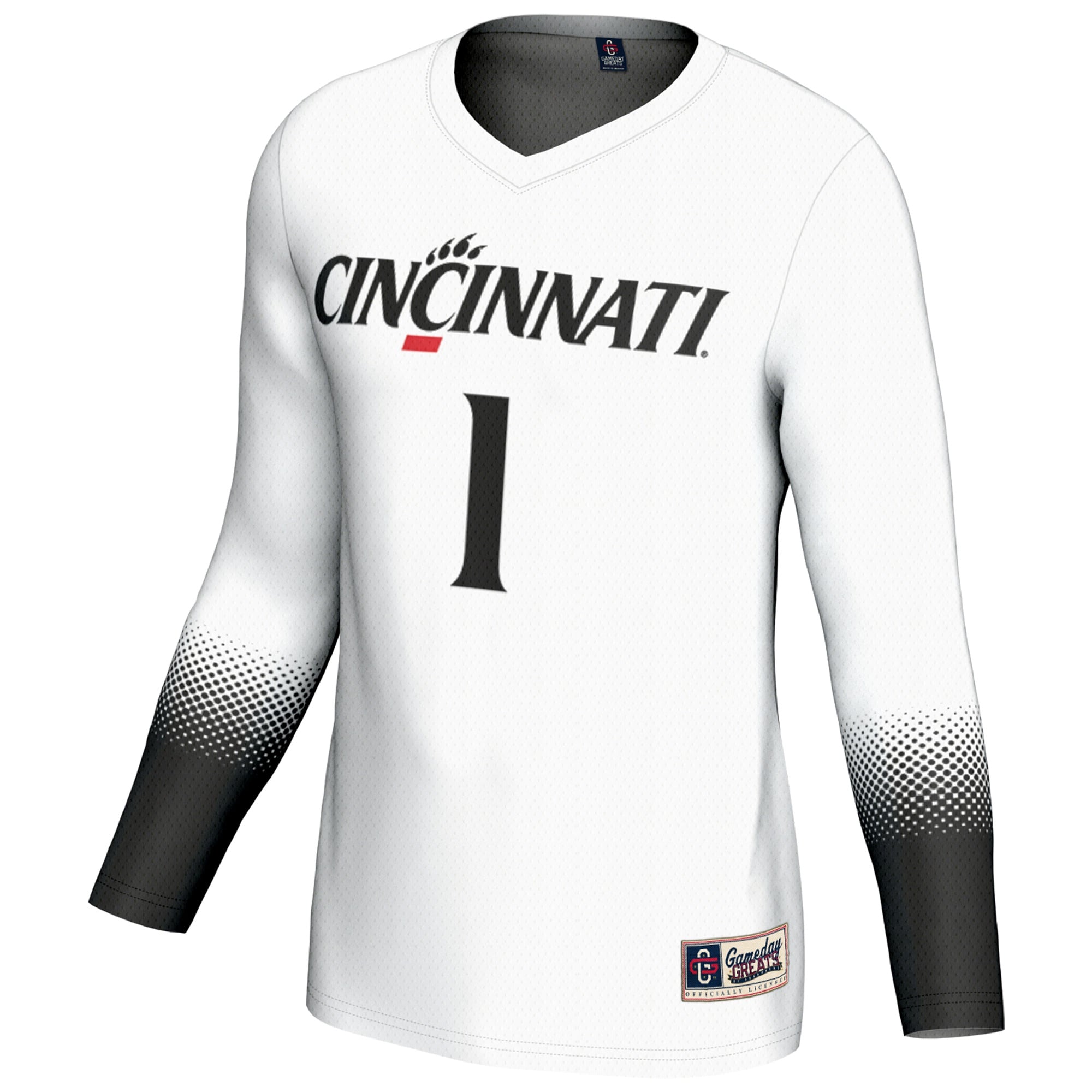 [NJP] Cincinnati Bearcats GameDay Greats Youth Lightweight Collegiate Volleyball Fashion Jersey - White