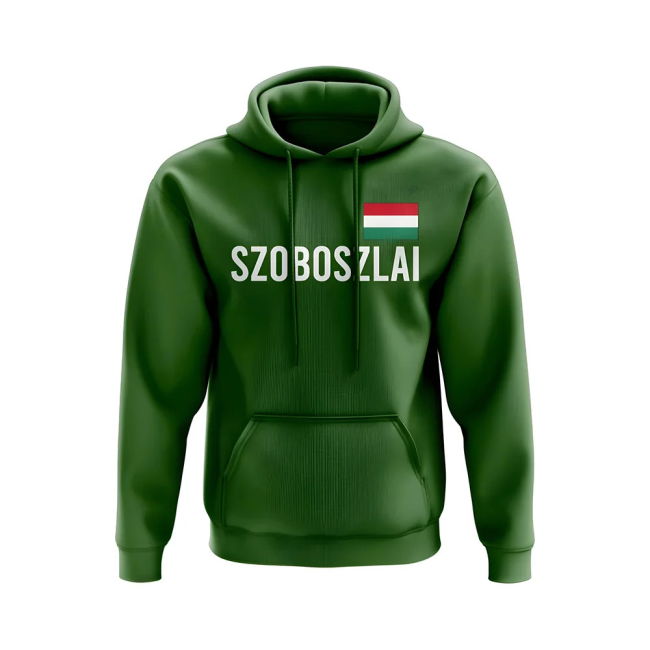 Dominik Szoboszlai Hungary Name Hoody (Green) Authentic