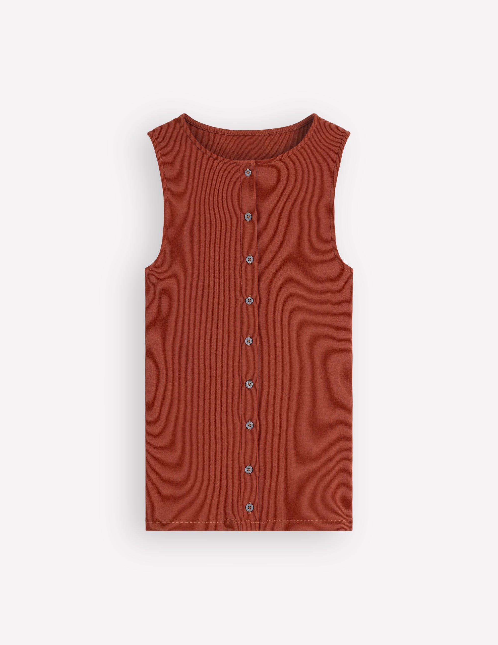 Evie Button Through Rib Vest