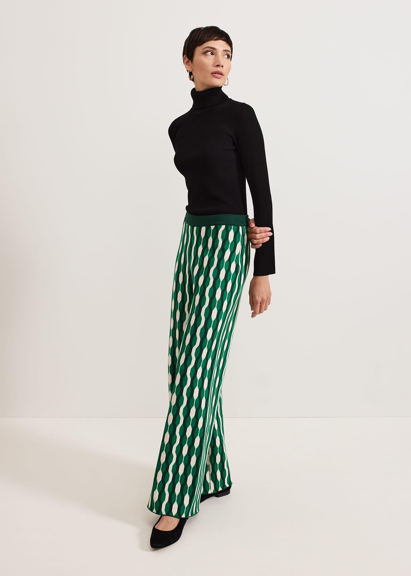 Payton Geo Jacquard Knitted Trousers