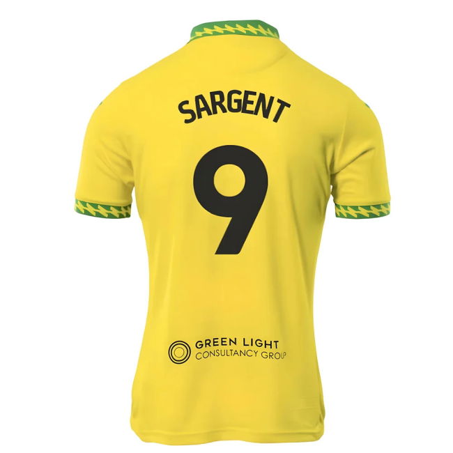 Loyal Norwich Norwich City Home Shirt Sargent #9 Professional Grad...