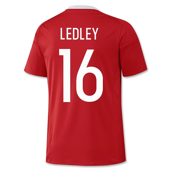 Quick Dry Wales Home 2016 LEDLEY 16 Soccer Jersey Shirt