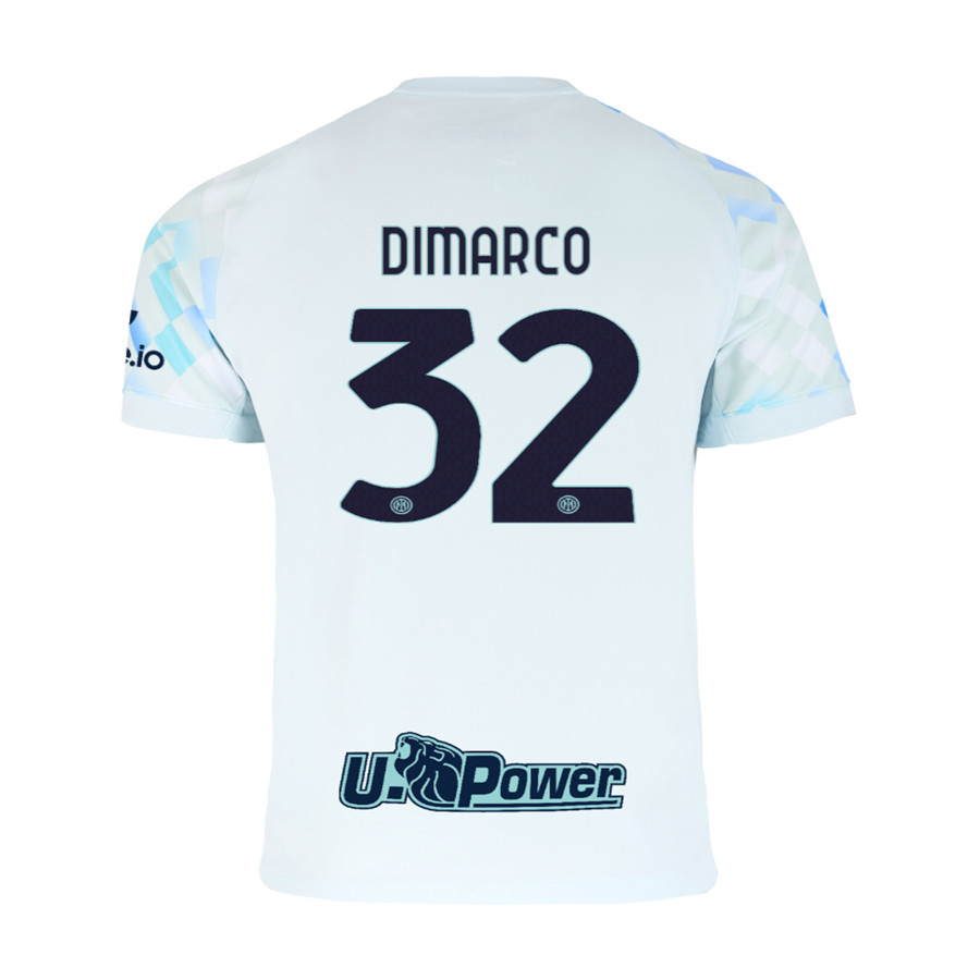Inter Milan 32 DIMARCO Away Soccer Shirt 202526 - Official Replica