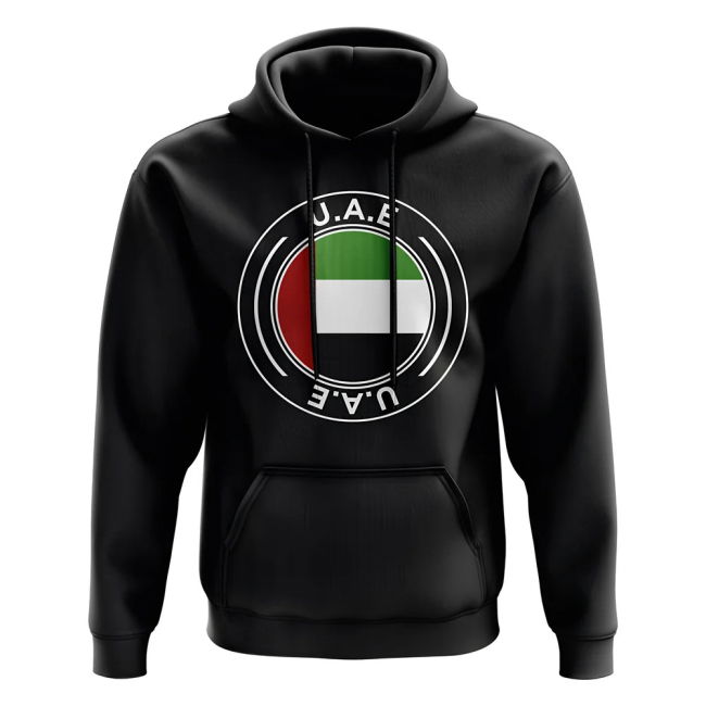 Limited-Edition Uae Football Badge Hoodie (Black) Premium-Quality