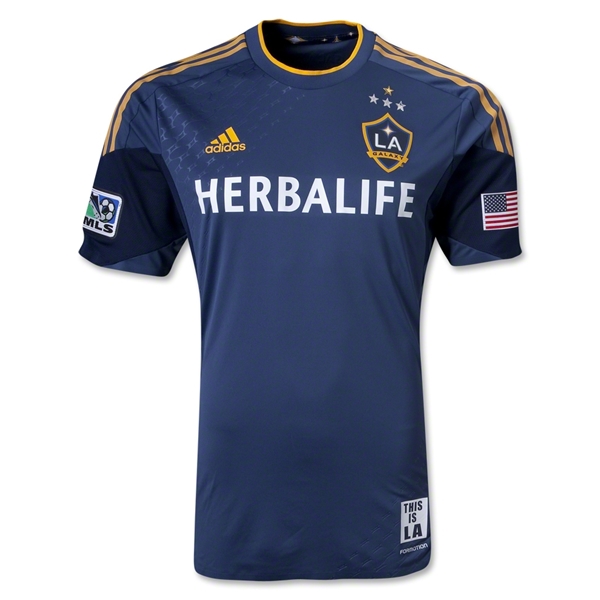 Quick Dry 2013 La Galaxy Away Navy Jersey ShirtPlayer Version