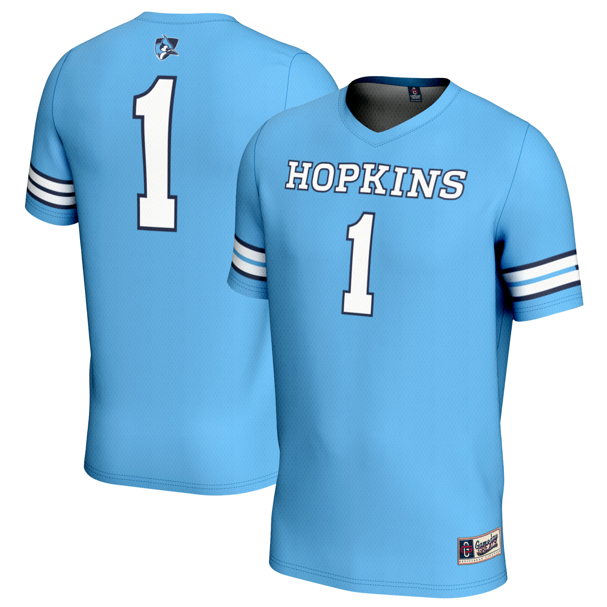 [DDG] Johns Hopkins Blue Jays GameDay Greats Unisex Lightweight Women's Lacrosse Jersey - Light Blue