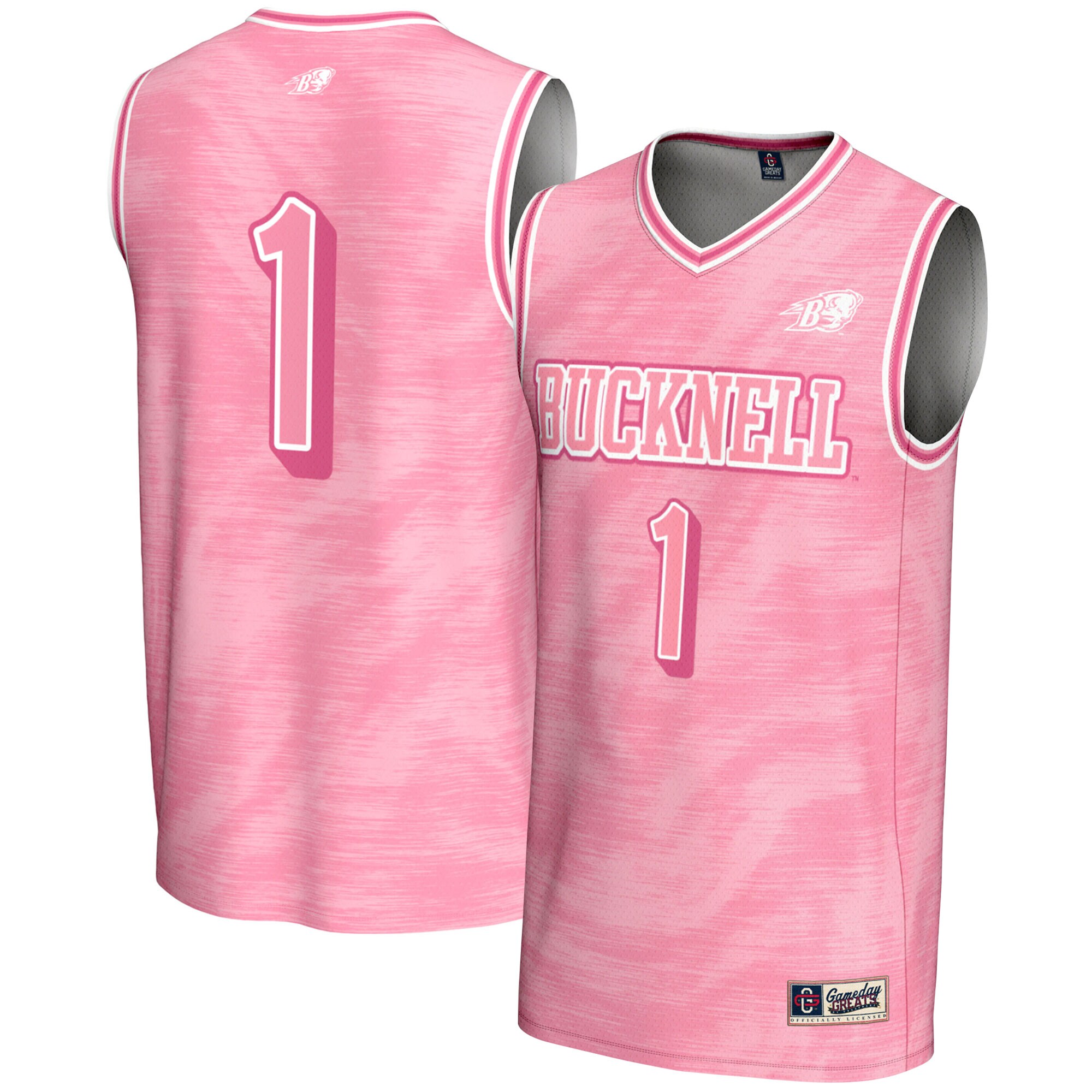 [DDG] Bucknell Bison GameDay Greats Unisex Lightweight Basketball Fashion Jersey - Pink