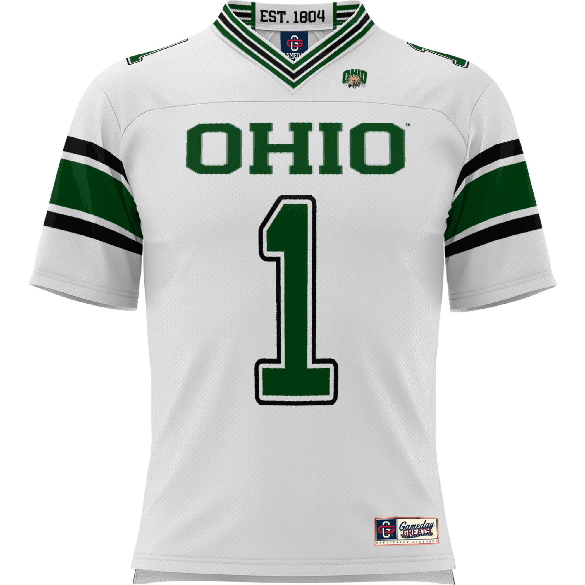 #1 Ohio Bobcats GameDay Greats Youth Football Jersey - White