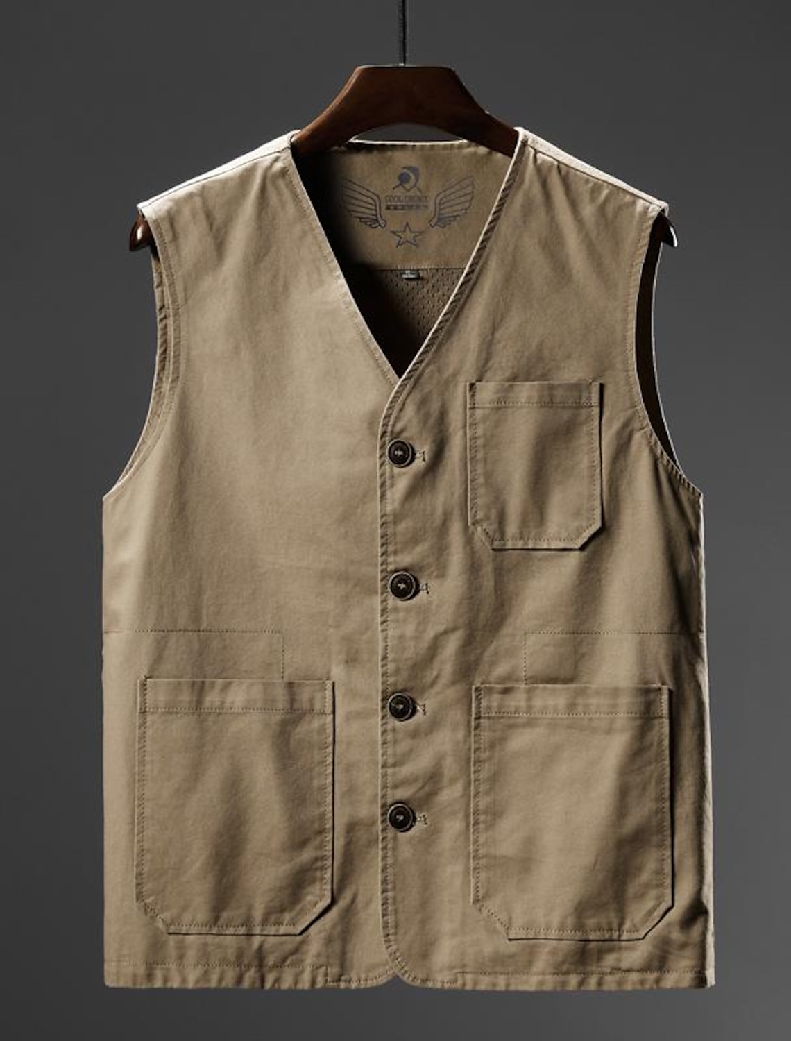 Men's Hiking Vest Summer Spring Outdoor Quick Dry Multi Pockets Lightweight Wear Resistance Top Camping / Hiking / Caving ArmyGreen Black Navy Blue khaki