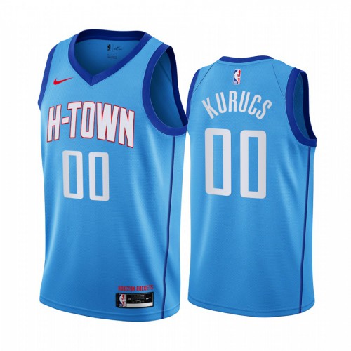Blue Nike Houston Rockets #00 Jersey - Durable Fabric NBA Fan Apparel