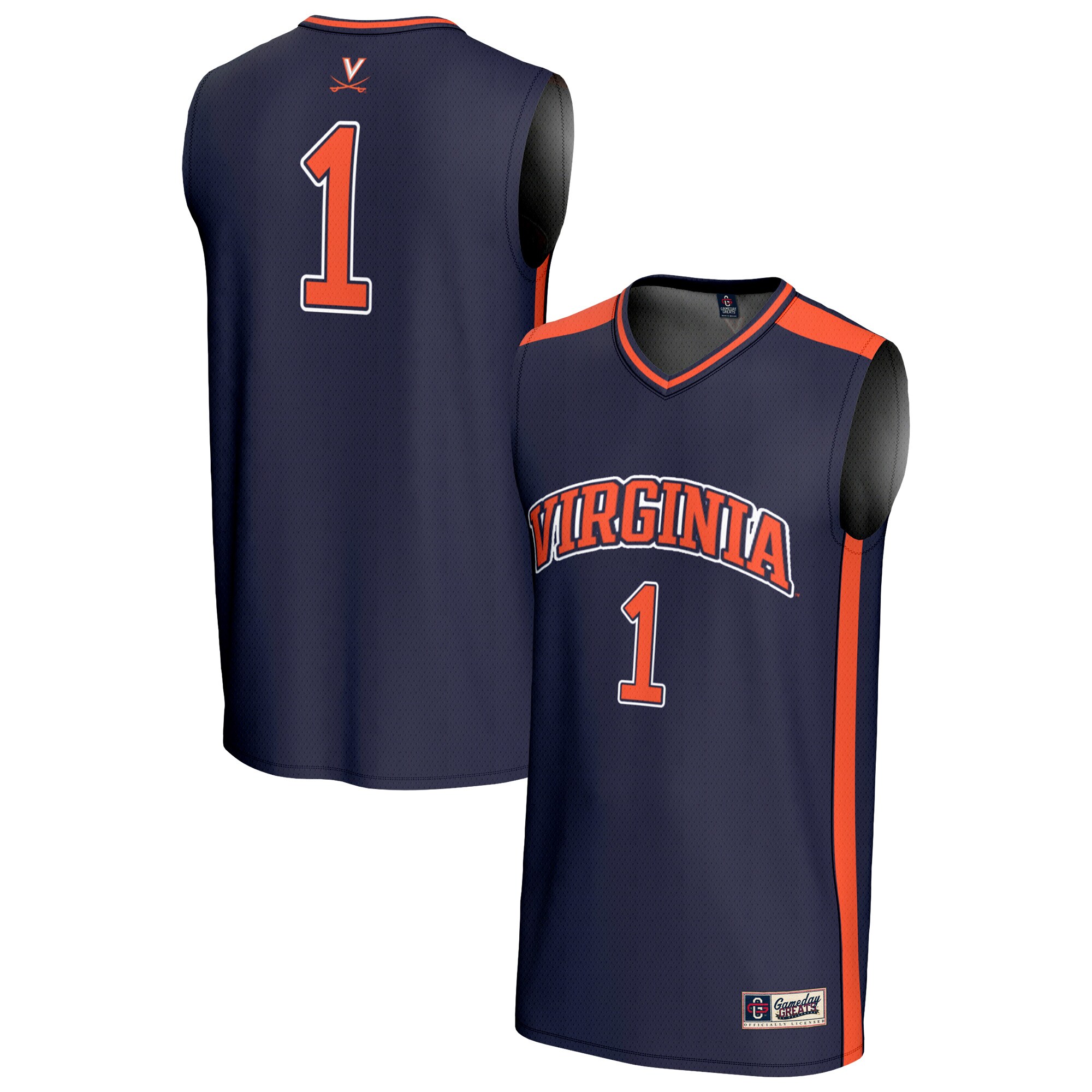 [DDG] Virginia Cavaliers GameDay Greats Youth Lightweight Basketball Fashion Jersey - Navy