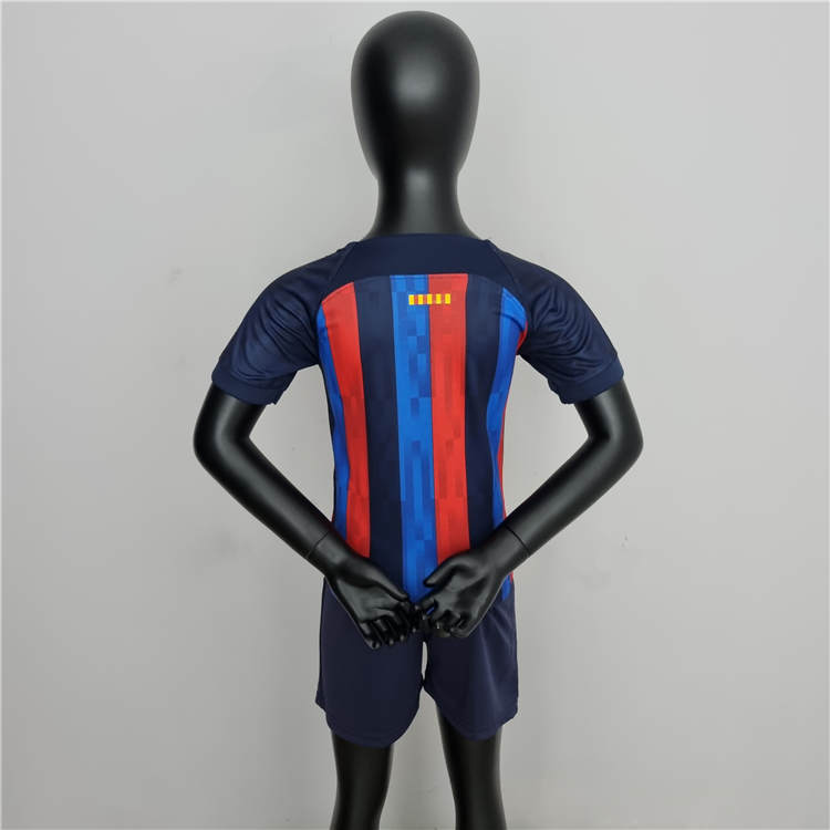 High Performance Barca Kids Barcelona FC 2223 Home Kit ShirtShorts