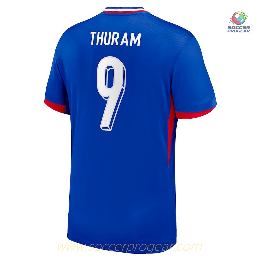France Team Home Soccer Shirt 2024-2025 Collection Season Thuram