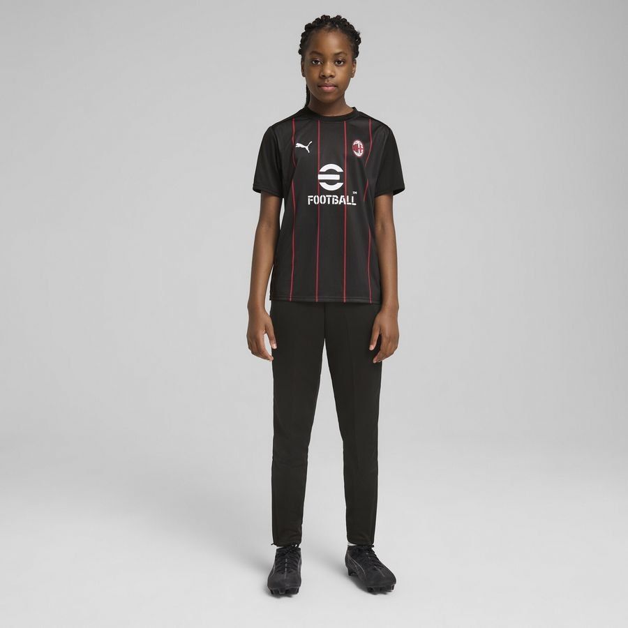 Milan Training T Shirt Pre Match Puma Jet Black/for All Time Red Kids