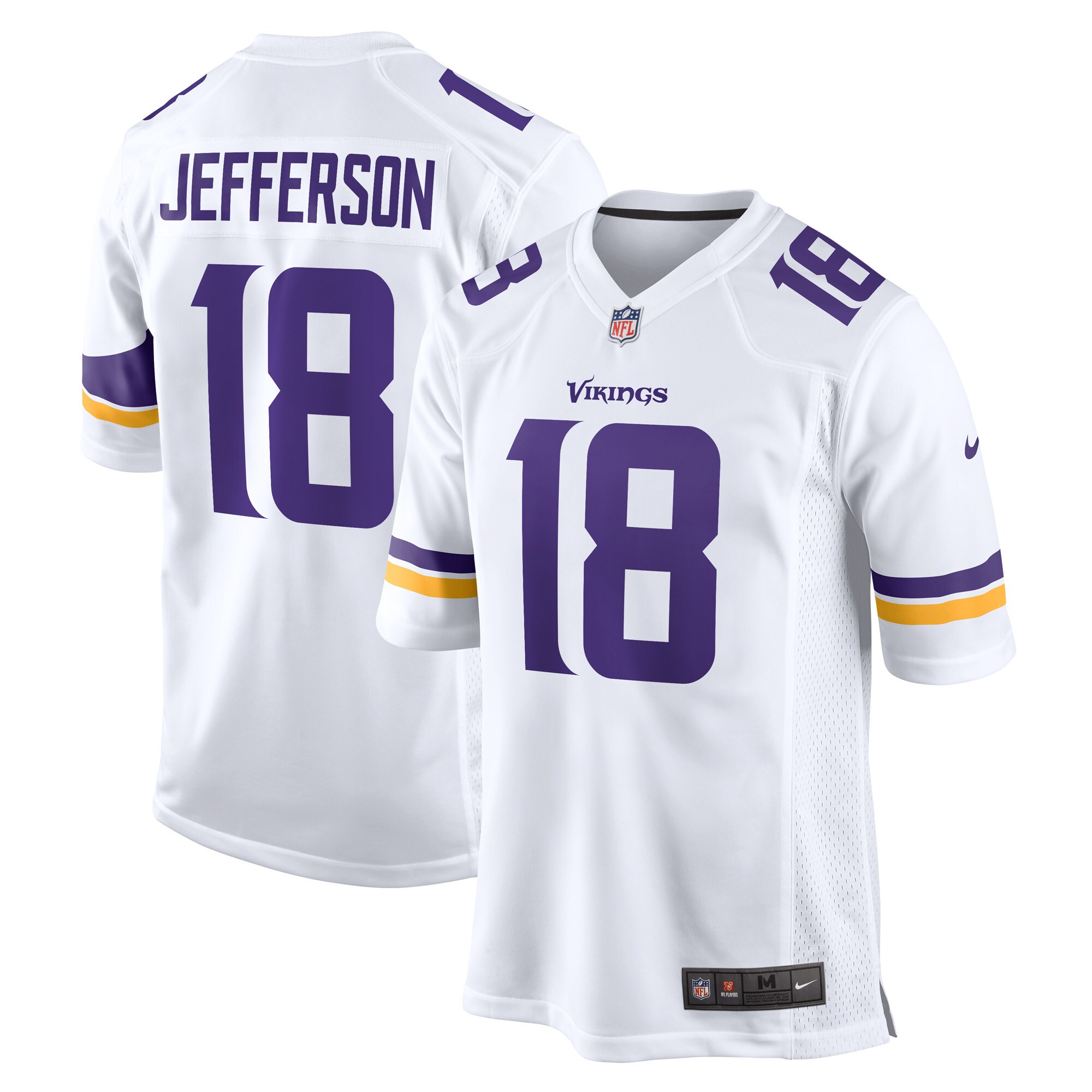 [LK] Justin Jefferson #18 Minnesota Vikings Game Player Jersey - White